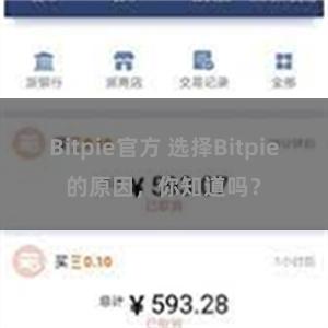 Bitpie官方 选择Bitpie的原因，你知道吗？