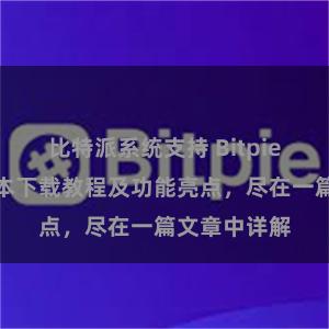 比特派系统支持 Bitpie钱包最新版本下载教程及功能亮点，尽在一篇文章中详解