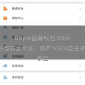 Bitpie国际钱包 Bitpie钱包安全可靠，资产100%自主掌控