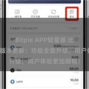 Bitpie APP轻量版 比特派钱包最新版本更新：功能全面升级，用户体验更加顺畅！