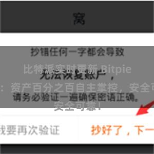 比特派实时更新 Bitpie钱包：资产百分之百自主掌控，安全可靠！