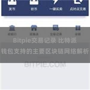 Bitpie交易记录 比特派钱包支持的主要区块链网络解析