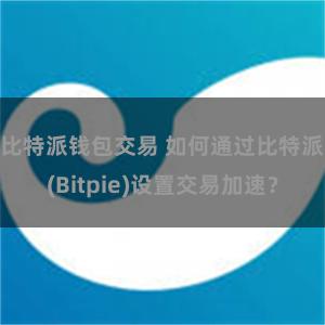 比特派钱包交易 如何通过比特派(Bitpie)设置交易加速？