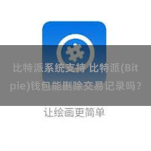 比特派系统支持 比特派(Bitpie)钱包能删除交易记录吗？