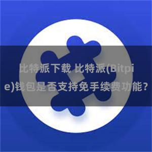 比特派下载 比特派(Bitpie)钱包是否支持免手续费功能？